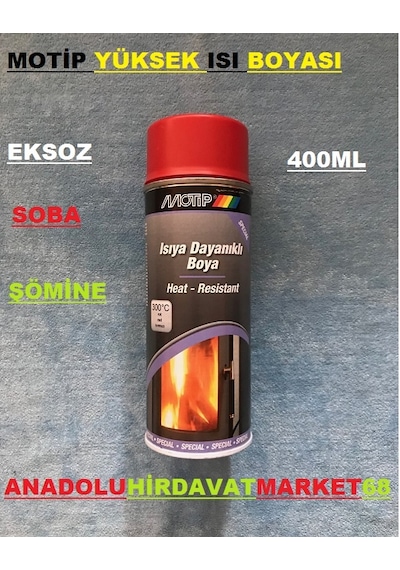 Motip Isıya Dayanıklı Sprey Boya Eksoz ve Soba Boyası 300Derece K