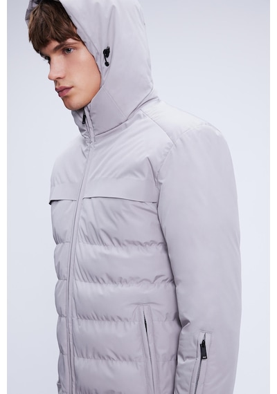 Hatemoğlu Taş Regular Fit Hakim Yaka Kapüşonlu Kaban 22191024a002 Taş Taş