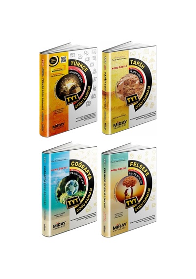 Miray Tyt Türkçe + Tarih + Coğrafya + Felsefe Soru Seti 4 Kitap 2
