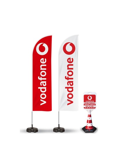 Vodafone Reklam Yönlendirme Tanıtım Yelken Bayragı ve Kücük Duba