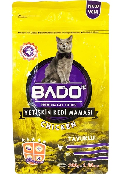 Bado Tavuk Etli Yetişkin Kedi Maması 500 G