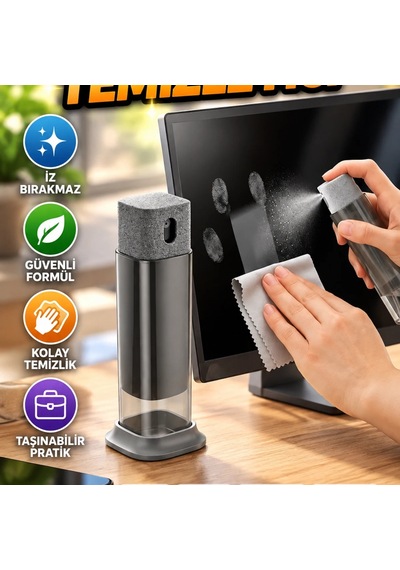 Taşınabilir Ekran Temizleme Sprey Şişesi Telefon, Tablet, Bilgisayar Ve Monitör İçin