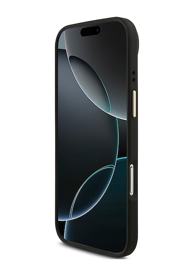 Apple Uyumlu iPhone 17 Air  Kılıf Guess Lisanslı M-safe Özellikli Askılı Ve 4g Logo Kartlıklı Kapak Siyah Siyah