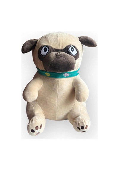 Peluş Köpek Tasmalı 45 Cm Çok Renkli