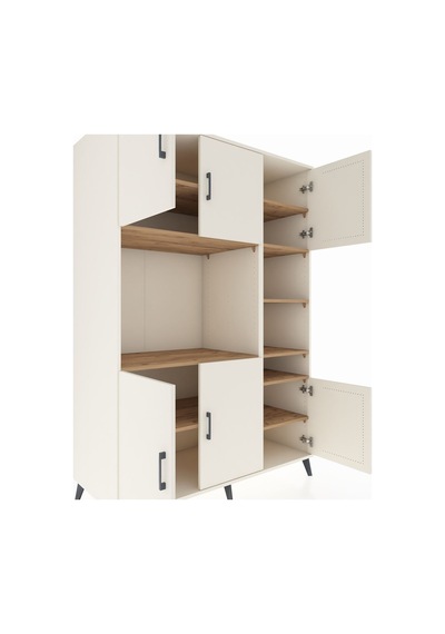 Kronos Dolap 10 Raflı 6 Kapaklı 132x59x195 Aytaşı-aytaşı/çam Aytaşı