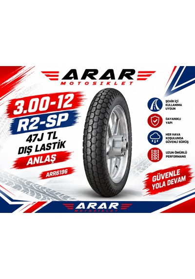 3.00-12 R2-sp 47j Tl Dış Lastik Anlaş-arr6196