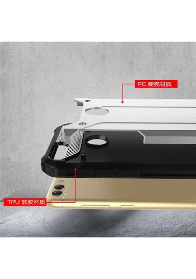 Huawei P Smart 2018 (FIG-LX1) - Kilif Darbe Önleyici Zirh Tank Kapak