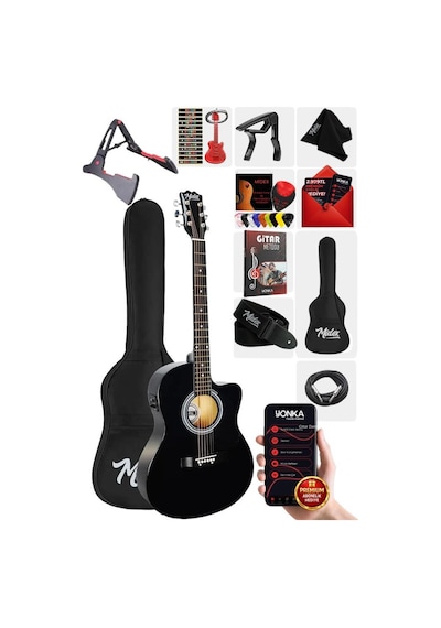 Midex Rg-560bk Pack Siyah Elektro Akustik Gitar Full Set Ekolayzerli 40 İnç 4/4 Yetişkin