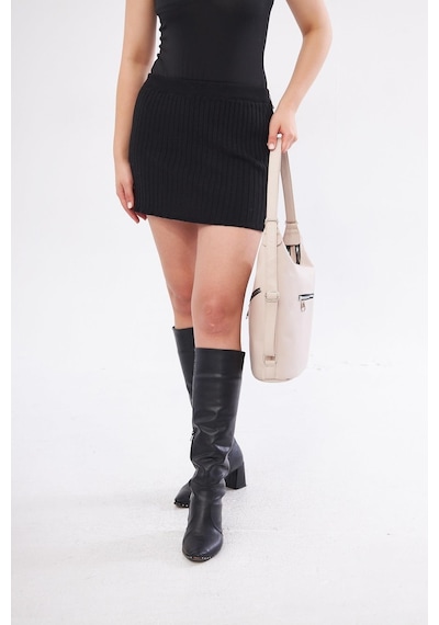 Derinss Leather Derinss Hakiki Deri Kadın Bej Sırt Ve Omuz Çantası Dkb501 001