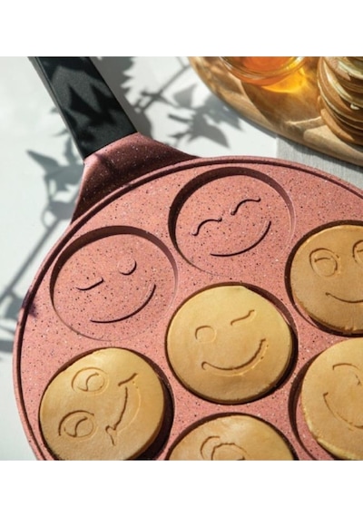 Nehir Döküm Smile Krep Pankek Tavası Rosegold 27CM