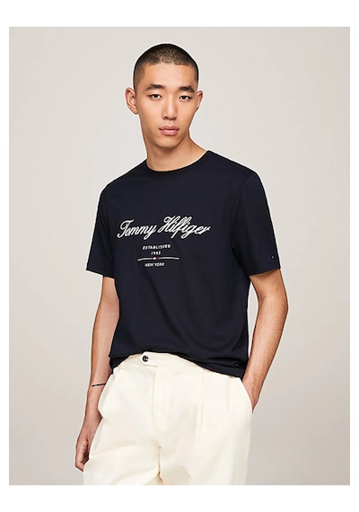Tommy Jeans Tommy Hilfiger Sıfır Yaka Erkek T-shirt SIYAH