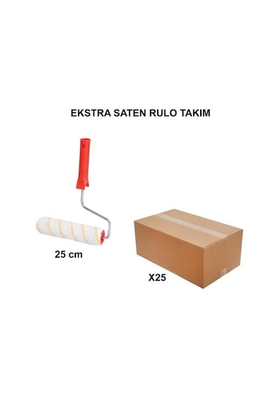 25 Adet Extra Saten Rulo Takım, 25 Cm Yüksek Kalite