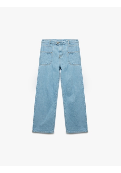 Koton Pamuklu Cep Detaylı Rahat Kesim Geniş Paça Denim Pantolon Orta İndigo 6wkg40027ad Indigo Koton Pamuklu Cep Detaylı Rahat Kesim Geniş Paça Denim Pantolon Orta İndigo 6wkg40027ad Indigo