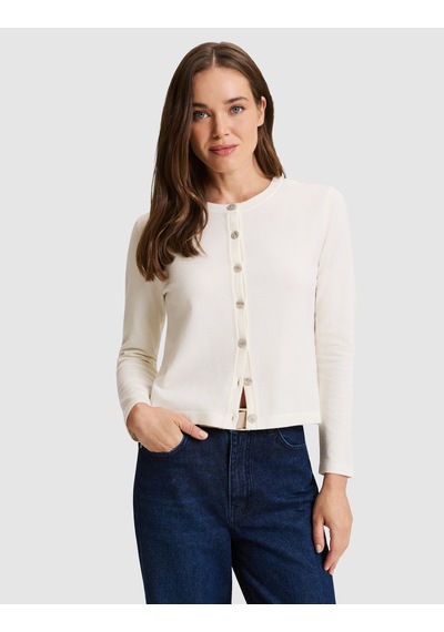 Pierre Cardin Ekru Slim Fit Basic Triko Hırka 50330224 Vr019