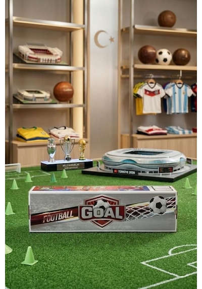 Mini Futbol Kalesi Seti 60cm Renkli Futbol Desenli Toplu Hafif Taşınabilir Oyuncak Fileli Kale