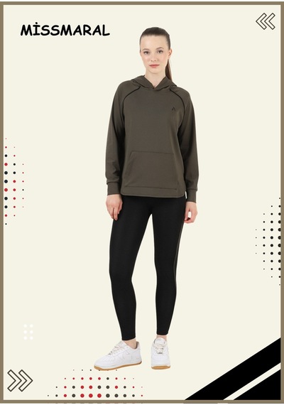 Kadın Taytlı Takım Spor Tunik & Tayt Dalgıç Kumaş Sports And Casual Haki 3060 Haki / Siyah