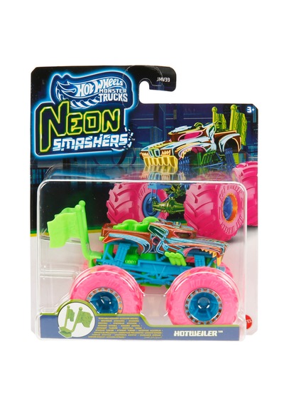 1:64 Hot Wheels Monster Trucks Neon Smashers Die Cast Araba Jmv39 - Jmv63 Hotweiler