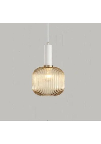 Rsylight Rustik Dekoratif Metal Modern Beyaz Opal Bal Camlı Tekli Avize Siyah