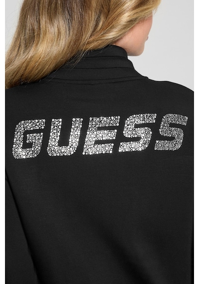Guess Kadın Fermuarlı Sweatshirt - Siyah Siyah