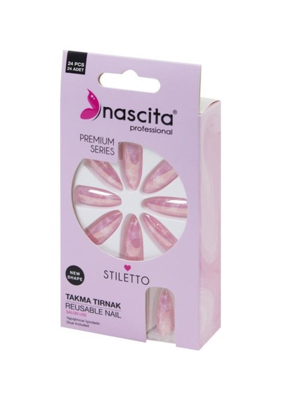 Nascita Takma Tırnak Pembe Mermer 24'lü