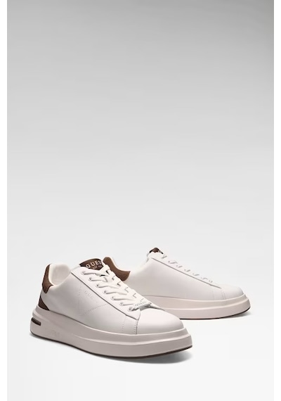 Guess Elba Deri Karışımlı Erkek Sneaker Ayakkabı Fmfealell12 Beyaz