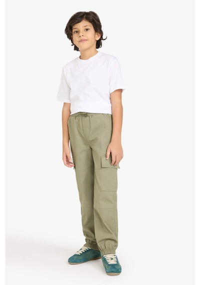 Defacto Erkek Çocuk Kargo Jogger Gabardin Pantolon G6424a826spkh202 Haki-kh202