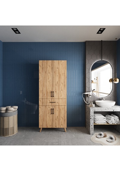 Mavera Çok Amaçlı Dolap Banyo Mutfak Kiler Dolabı Çam Çam Mavera Çok Amaçlı Dolap Banyo Mutfak Kiler Dolabı Çam Çam