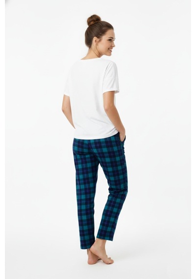Kadın Tek Penye Pijama Alt Bgl-st05005 Yeşil