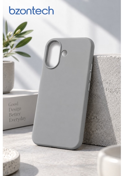 Apple iPhone 17 Uyumlu Kılıf Renkli Lansman İçi Kadife Yumuşak Kamera Yükseltili Silikon Andezit