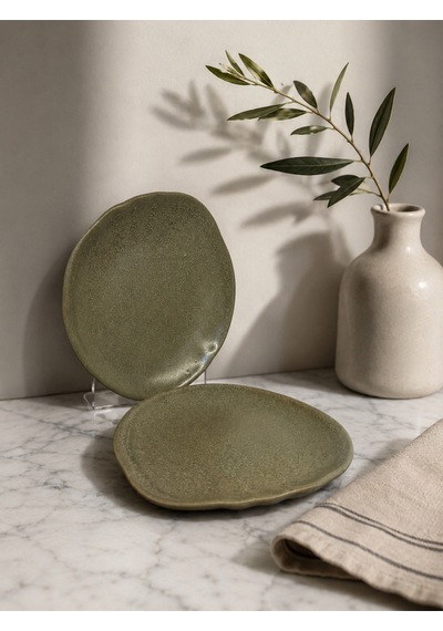 2'li Adelfa Tone Oval Tabak 15 Cm Servis-sunum-kahvaltı-peynir-şarküteri Çok Amaçlı Gourmet Tabak Çok Renkli