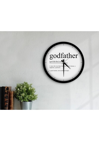 Bk Home Godfather Baba Tasarımlı 45Cm Ahşap Duvar Saati-1 (492699262)