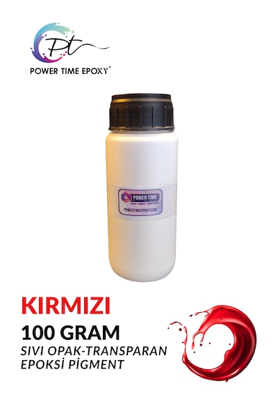 Opak & Transparan Sıvı Pigment Boya 100 Gram/ Kırmızı / Epoksi Için