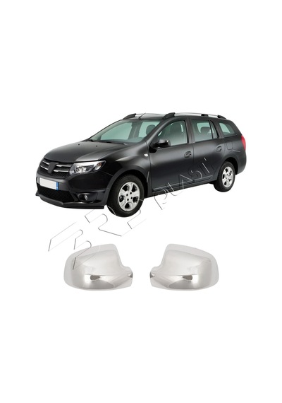 Dacia Logan Mcv Uyumlu 2013-2021 Krom Ayna Kapağı 2 Parça Paslanmaz Çelik