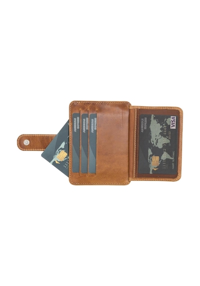 Çok Bölmeli Slim Deri Kartlık Blw019 V18 Taba