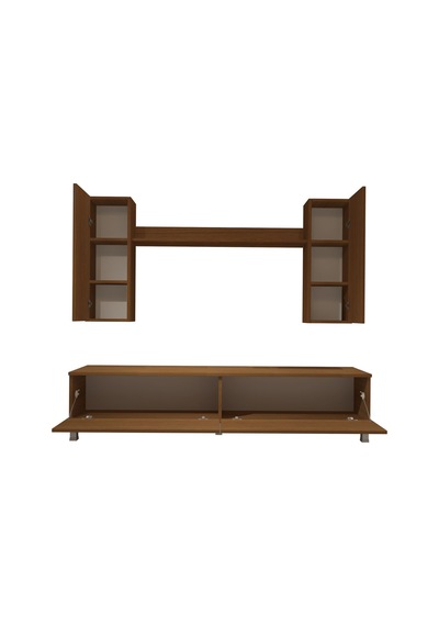 Decoraktiv Eko 5d Mdf Std Krom Ayaklı Tv Ünitesi Tv Sehpası Ceviz