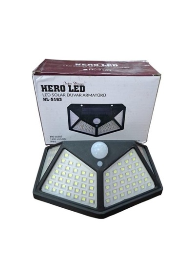 Solar Led Duvar Aplik 100 Ledli 3 Modlu Tıtan Hero Hl-5163