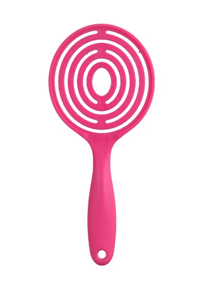 Beauty Lolipop Saç Fırçası - Yuvarlak, 3d Esnek, Saç Açma Ve Tarama Fuşya