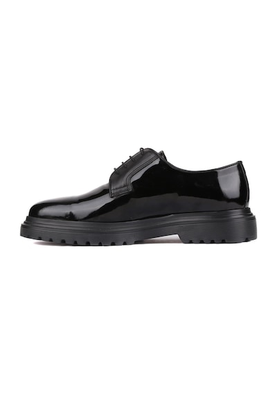 Shoetyle - Siyah Rugan Deri Bağcıklı Erkek Klasik Ayakkabı 250-2013-780-siyah Siyah