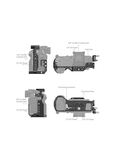 Smallrig 3715 Gfx100s / 50s İçin Kafes Ve Kablo Kıskacı