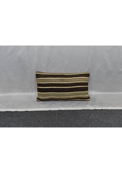 Zehra Abla Halı Yeni El Dokuma Dekoratif Lumbar Kilim Kırlent Yastık Kılıfı 6149