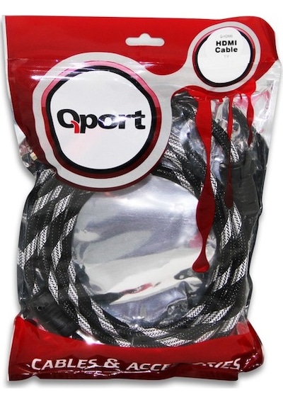 Qport Hdmi To Hdmi 5 M Altın Uçlu Kablo Q-Hdmi5