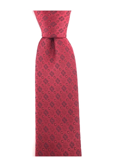 Pierroni Kırmızı Bordo Desenli Slim Kravat (521857467) Bordo - Kırmızı