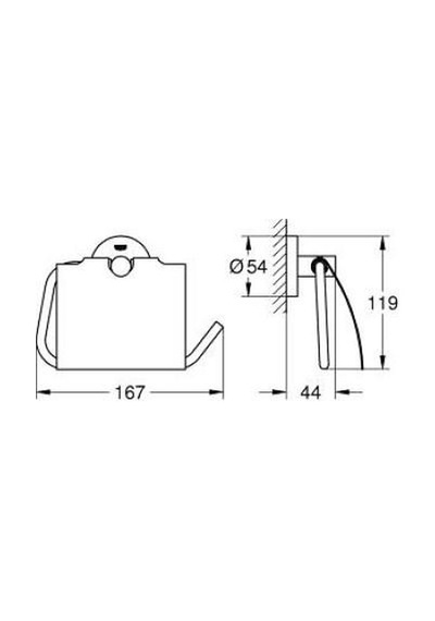 Grohe Essentials Tuvalet Kağıtlığı Mat Siyah - 1024652430 Siyah