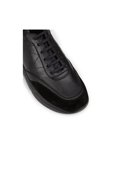 Deery Hakiki Deri Siyah Erkek Sneaker Ayakkabı - 01962msyhe02 Siyah