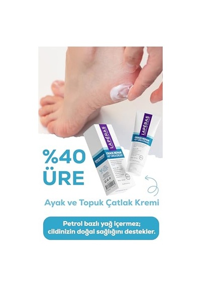 Ayak Ve Topuk Çatlak Bakım Kremi%40 Üre Ve%2 Salisilik Asit Nasır, Sert Ve Ölü Deriler, Ayak Kokusu Karşıtı Nemlendirici Krem 75ml