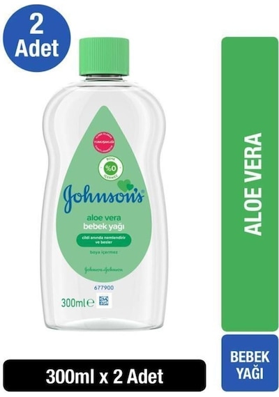 Johnson's Baby Aloe Vera Bebek Yağı 300 ml x2