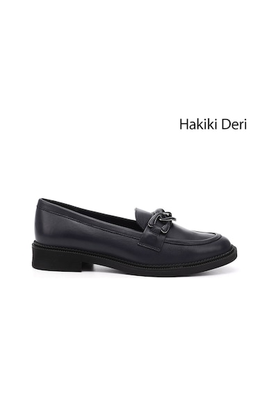 Gönderi(R) Gönderi R Lacivert Antik Tokalı Hakiki Deri Loafer Ayakkabı Lacivert