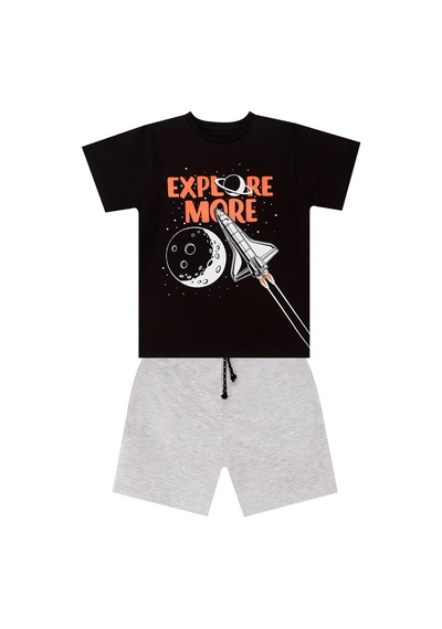 Explore Uzay Roketli Erkek Çocuk Yazlık T-shirt Şort Takım