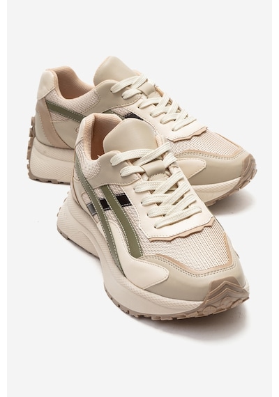 Calına Bej Yeşil Kadın Sneaker Bej - Yeşil