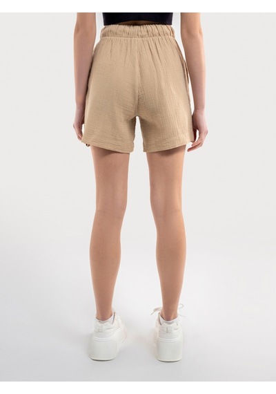 Regular Fit Kadın Şort Bej